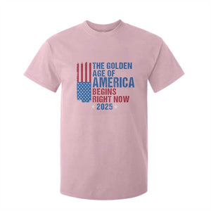 Trump 2025 T Shirt For Kid The Golden Age Of America Begins Right Now TS09 Light Pink Print Your Wear