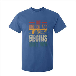 The Golden Age Of America Begins Right Now Trump 2025 T Shirt For Kid TS09 Royal Blue Print Your Wear