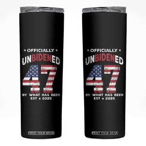 Funny Trump Skinny Tumbler Unbidened By What Has Been Pun TS09 Black Print Your Wear