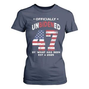 Funny Trump T Shirt For Women Unbidened By What Has Been Pun TS09 Navy Print Your Wear