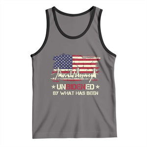 Trump 2025 Tank Top Pun Unbidened By What Has Been American Flag TS09 Deep Heather Black Print Your Wear