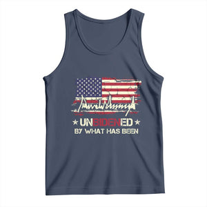 Trump 2025 Tank Top Pun Unbidened By What Has Been American Flag TS09 Navy Print Your Wear