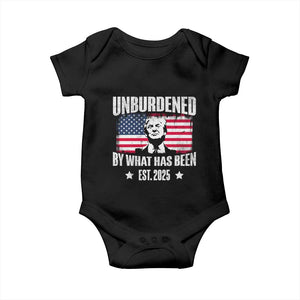 Trump 47 Baby Onesie Unburdened By What Has Been Est 2025 TS09 Black Print Your Wear