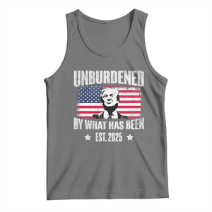 Trump 47 Tank Top Unburdened By What Has Been Est 2025 TS09 Black Heather Print Your Wear