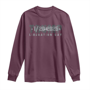 Trump Liberation Day Long Sleeve Shirt Inauguration Day January 20th 2025 TS09 Maroon Print Your Wear