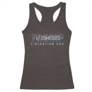 Trump Liberation Day Racerback Tank Top Inauguration Day January 20th 2025 TS09 Dark Chocolate Print Your Wear