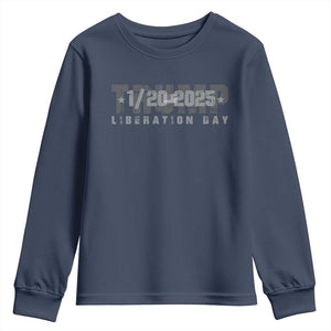 Trump Liberation Day Youth Sweatshirt Inauguration Day January 20th 2025 TS09 Navy Print Your Wear