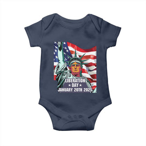 Trump Liberation Day Baby Onesie Statue Of Liberty January 20th 2025 TS09 Navy Print Your Wear