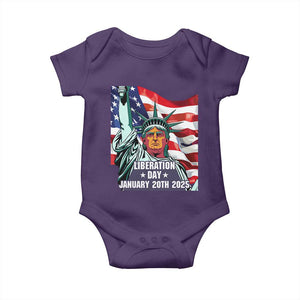 Trump Liberation Day Baby Onesie Statue Of Liberty January 20th 2025 TS09 Purple Print Your Wear