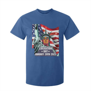 Trump Liberation Day T Shirt For Kid Statue Of Liberty January 20th 2025 TS09 Royal Blue Print Your Wear