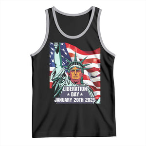Trump Liberation Day Tank Top Statue Of Liberty January 20th 2025 TS09 Black Athletic Heather Print Your Wear