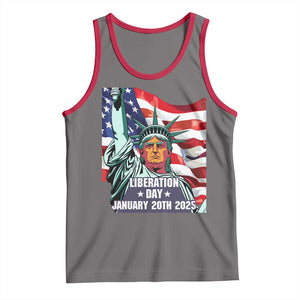 Trump Liberation Day Tank Top Statue Of Liberty January 20th 2025 TS09 Deep Heather Red Print Your Wear