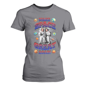 Funny Trump Elon Musk T Shirt For Women Make Space Great Again TS09 Charcoal Print Your Wear