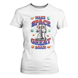 Funny Trump Elon Musk T Shirt For Women Make Space Great Again TS09 White Print Your Wear