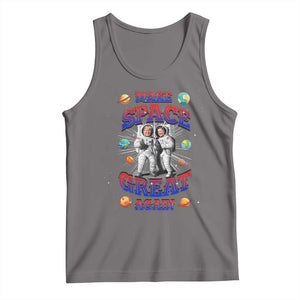 Funny Trump Elon Musk Tank Top Make Space Great Again TS09 Deep Heather Print Your Wear