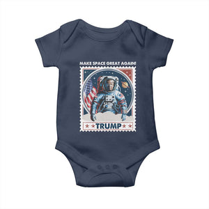 Funny Trump Baby Onesie Make Space Great Again TS09 Navy Print Your Wear