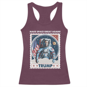 Funny Trump Racerback Tank Top Make Space Great Again TS09 Maroon Print Your Wear