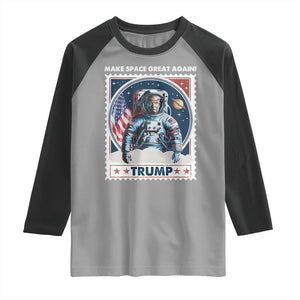 Funny Trump Raglan Shirt Make Space Great Again TS09 Sport Gray Black Print Your Wear