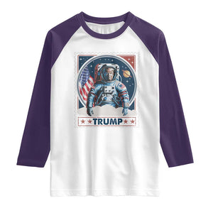 Funny Trump Raglan Shirt Make Space Great Again TS09 White Purple Print Your Wear