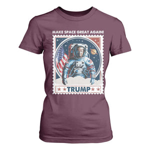 Funny Trump T Shirt For Women Make Space Great Again TS09 Maroon Print Your Wear