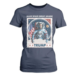 Funny Trump T Shirt For Women Make Space Great Again TS09 Navy Print Your Wear