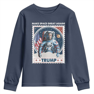 Funny Trump Youth Sweatshirt Make Space Great Again TS09 Navy Print Your Wear