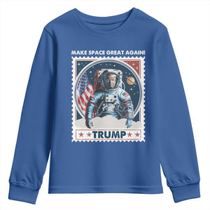 Funny Trump Youth Sweatshirt Make Space Great Again TS09 Royal Blue Print Your Wear