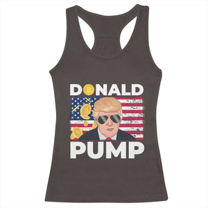 Bitcoin Trump Racerback Tank Top Donald Pump Funny Crypto TS09 Dark Chocolate Print Your Wear