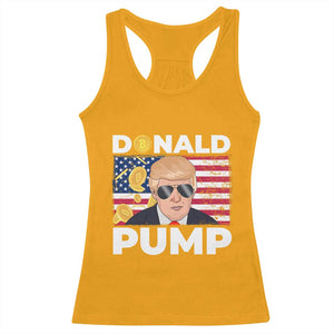 Bitcoin Trump Racerback Tank Top Donald Pump Funny Crypto TS09 Gold Print Your Wear