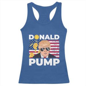 Bitcoin Trump Racerback Tank Top Donald Pump Funny Crypto TS09 Royal Blue Print Your Wear