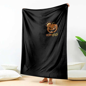 Halloween Couple Matching Throw Blanket Pumpqueen Funny Spooky Pumpkin TS09 Print Your Wear