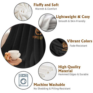 Halloween Couple Matching Throw Blanket Pumpqueen Funny Spooky Pumpkin TS09 Print Your Wear