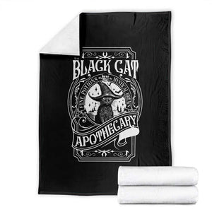 Black Cat Witch Throw Blanket Salem Apothecary Halloween TS09 Black Print Your Wear