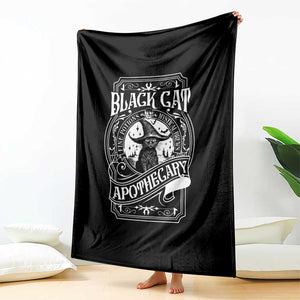 Black Cat Witch Throw Blanket Salem Apothecary Halloween TS09 Print Your Wear