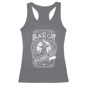 Black Cat Witch Racerback Tank Top Salem Apothecary Halloween TS09 Charcoal Print Your Wear