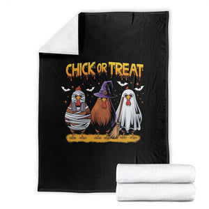 Funny Halloween Throw Blanket Chick Or Treat Spooky Chicken TS09 Black Print Your Wear