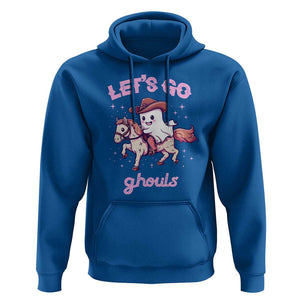 Halloween Cowboy Hoodie Let's Go Ghouls Ghost Riding Horse TS09 Royal Blue Print Your Wear