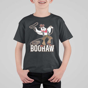 Halloween Cowboy T Shirt For Kid BooHaw Western Ghost TS09 Black Print Your Wear