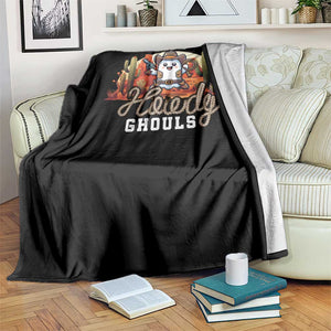 Halloween Cowboy Throw Blanket Howdy Ghouls Funny Western Ghost TS09 Print Your Wear