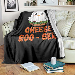 Funny Halloween Throw Blanket Cheese Boo-ger Cute Hamburger Ghost TS09 Print Your Wear