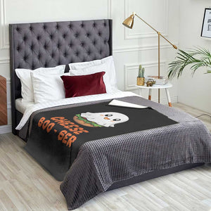 Funny Halloween Throw Blanket Cheese Boo-ger Cute Hamburger Ghost TS09 Print Your Wear