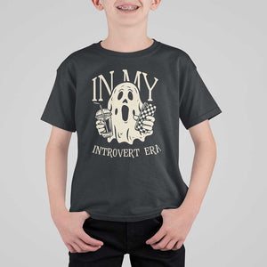 Funny Halloween T Shirt For Kid In My Introvert Era Ghost TS09 Black Print Your Wear