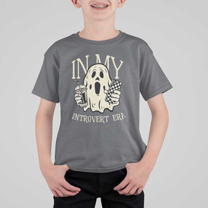 Funny Halloween T Shirt For Kid In My Introvert Era Ghost TS09 Charcoal Print Your Wear