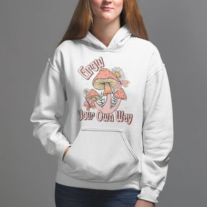 Grow Your Own Way Mushroom Level Up Hoodie TS09 White Printyourwear