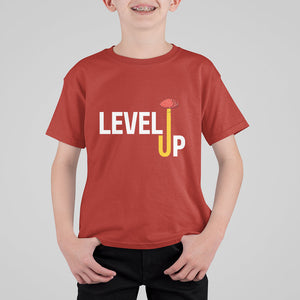Level Up Mushroom Grow Your Own Way T Shirt For Kid TS09 Red Printyourwear
