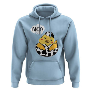 MOO Funny Chicken Fake Cow Hoodie TS09 Light Blue Print Your Wear