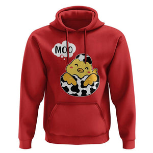 MOO Funny Chicken Fake Cow Hoodie TS09 Red Print Your Wear