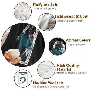 Creepy Halloween Throw Blanket Sexy Zombie Legs Flash Tattoo Coffin TS09 Print Your Wear