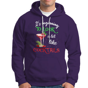 It's Beginning To Look A Lot Like Cocktails Funny Christmas Hoodie TS09 Purple Printyourwear