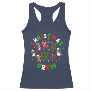 Black Christmas Crew Racerback Tank Top Dabbing Black African American Santa Reindeer Snowman TS09 Navy Print Your Wear